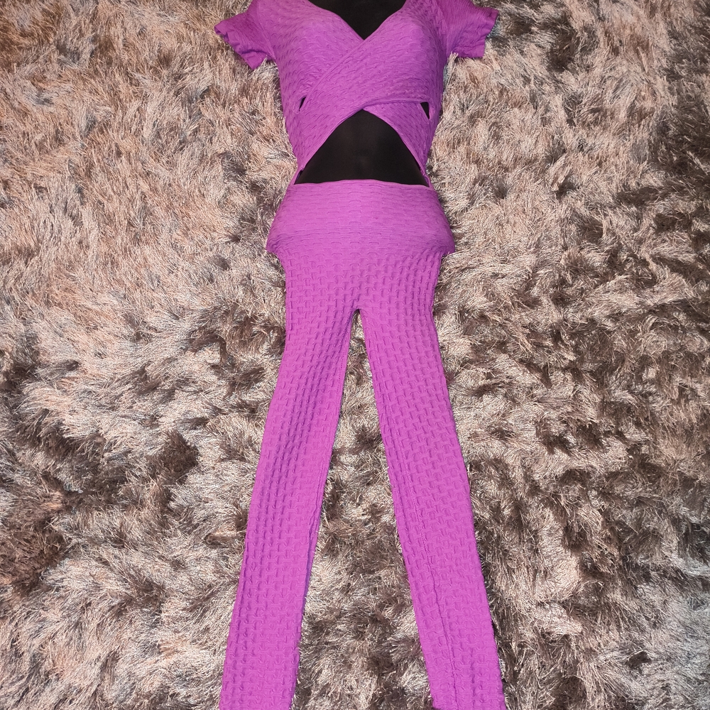 Stylish Purple Women's Workout Jumpsuit